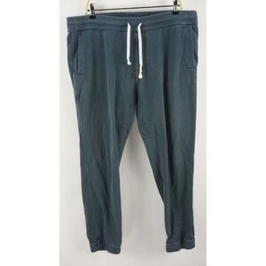 American Giant Men's XL Blue Soft Twill Cotton Stretch Tapered Jogger Pants